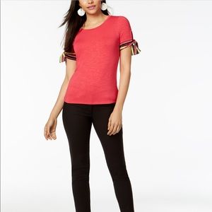 NEW!! Striped Tie-Sleeve Top